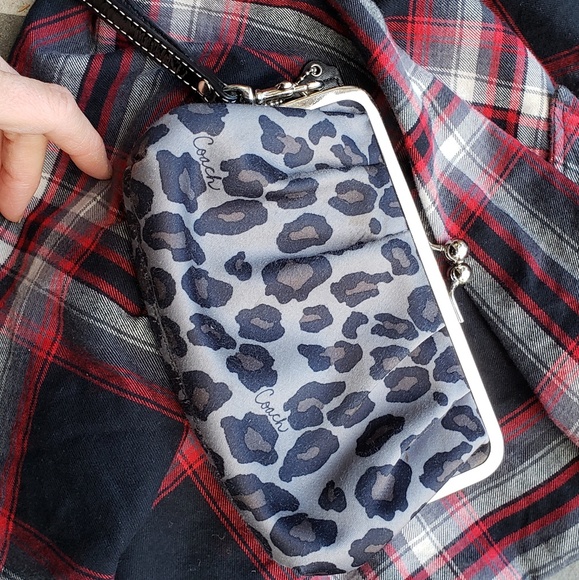 Coach Handbags - COACH leopard wristlet